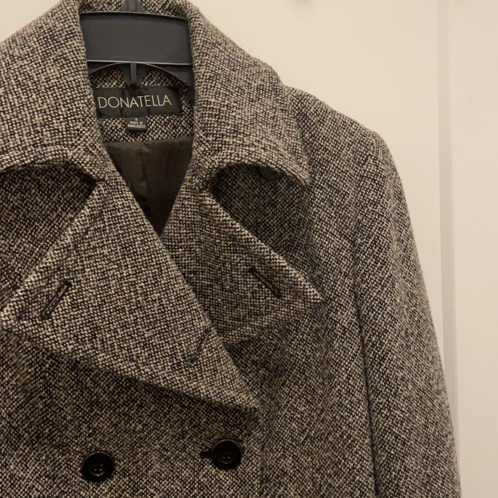 Donatella Brown Tweed Coat